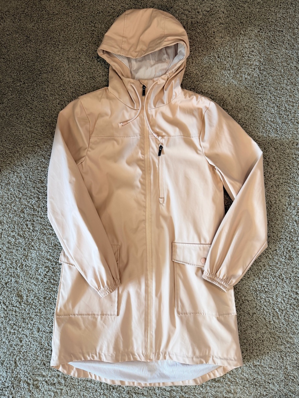 Blush Pink Hooded Raincoat 🌧️